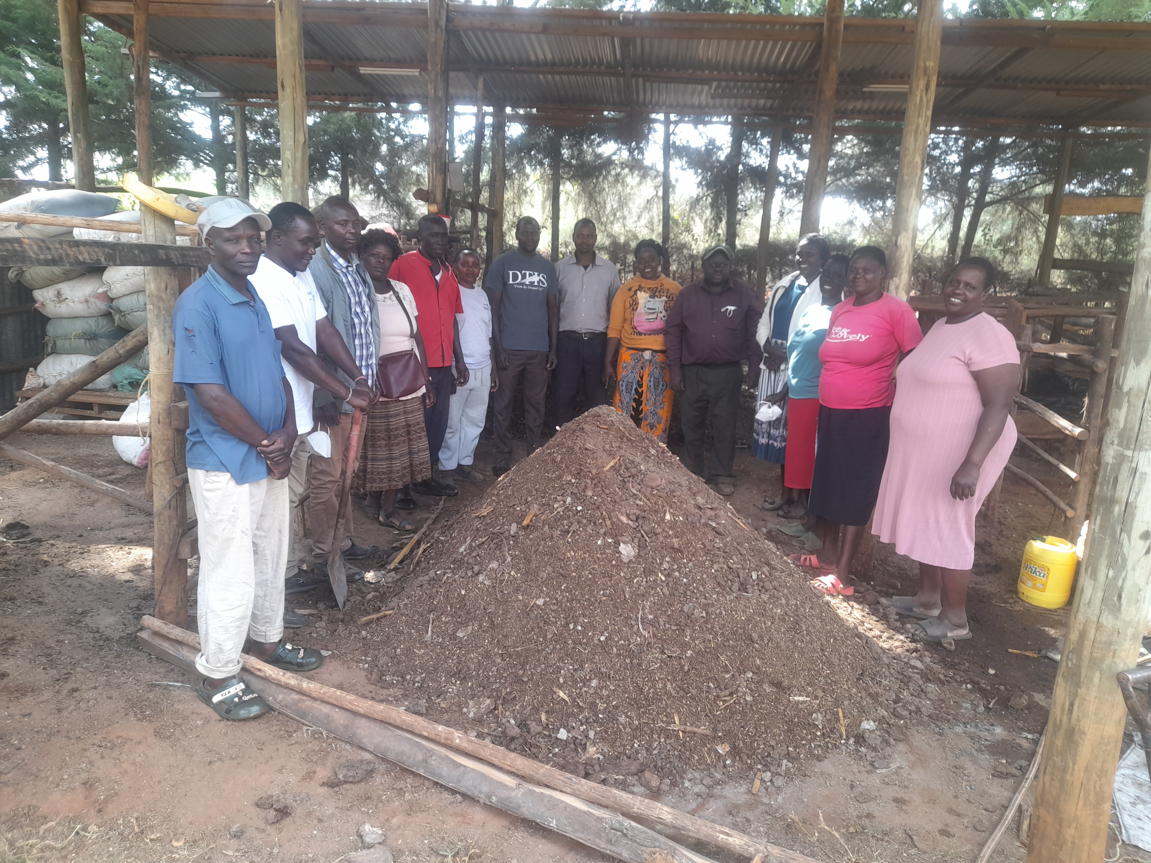 FRR farmers making bokashi in Uasin Gishu